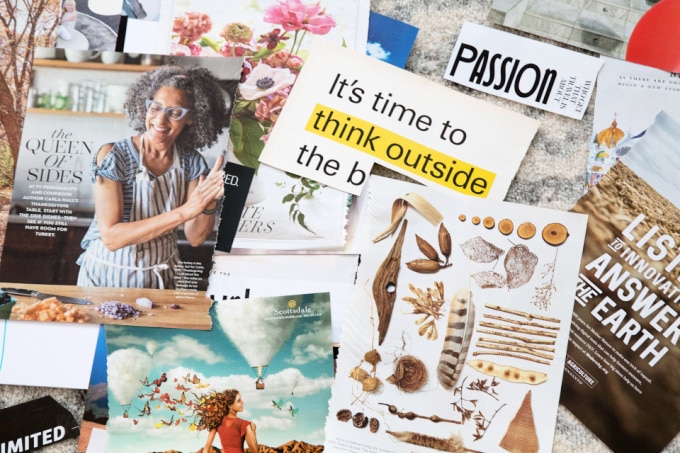 magazine pages for vision boards